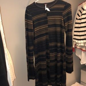 Blue and gold free people dress